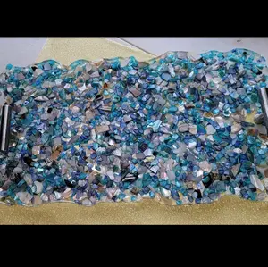 Epoxy Resin Crushed Shells Serving Tray Epoxy Resin Crushed Shells Serving Tray