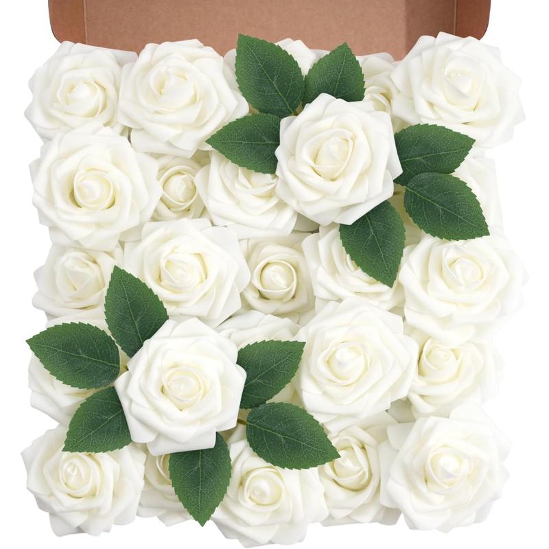 25Pack Artificial Flowers Fake Roses with Stems 3inch Ivory Boxed Foam Roses for DIY Bouquets Centerpieces Wedding Party Arrangement Bridal Shower Decor - Tools & Hardware. 25Pack Artificial Flowers Fake Roses with Stems 3inch Ivory Boxed Foam Roses for DIY Bouquets Centerpieces Wedding Party Arrangement Bridal Shower Decor - Tools & Hardware.