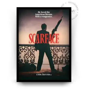 Scarface Al Pacino, Canvas Wall Art, Wall Decor for Home Living Room Bedroom Study Room, Poster Lightweight Artwork