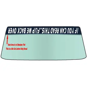 IF YOU CAN READ THIS...FLIP ME BACK OVER CUSTOM WINDSHIELD BANNER GRAPHIC DECAL