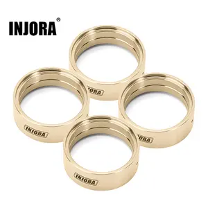 INJORA Brass Inner Beadlock Rings - 27g/pc 1.3" Wheel Weights Fit for 1/24 1/18 RC Crawler Upgrade