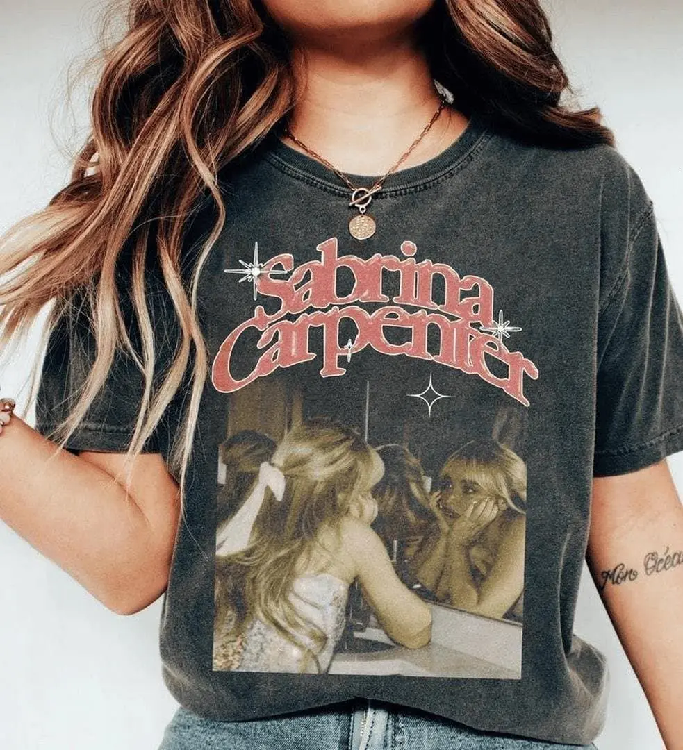 Retro Sabrina T-Shirt Carpenter Shirt, Vintage 90s Bootleg Rap Tee, Custom Tee, Sabrina Fan Gift, Tour Concert Top Womenswear Streetwear Crewneck