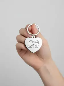 Heart Shaped Keychain, Fashionable Letter Pattern Keychain for Women & Men, Trendy All-match & Exquisite Keychain for Birthday Gift, Personalized Heart Tag