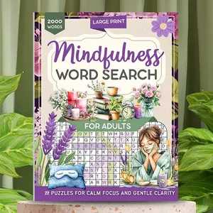 2026 Spring New Word Search Notebook, Casual Puzzle Book, Perfect for Commuting and Leisure, Family Interaction Choice, Word Search Fun (no Pen Included)