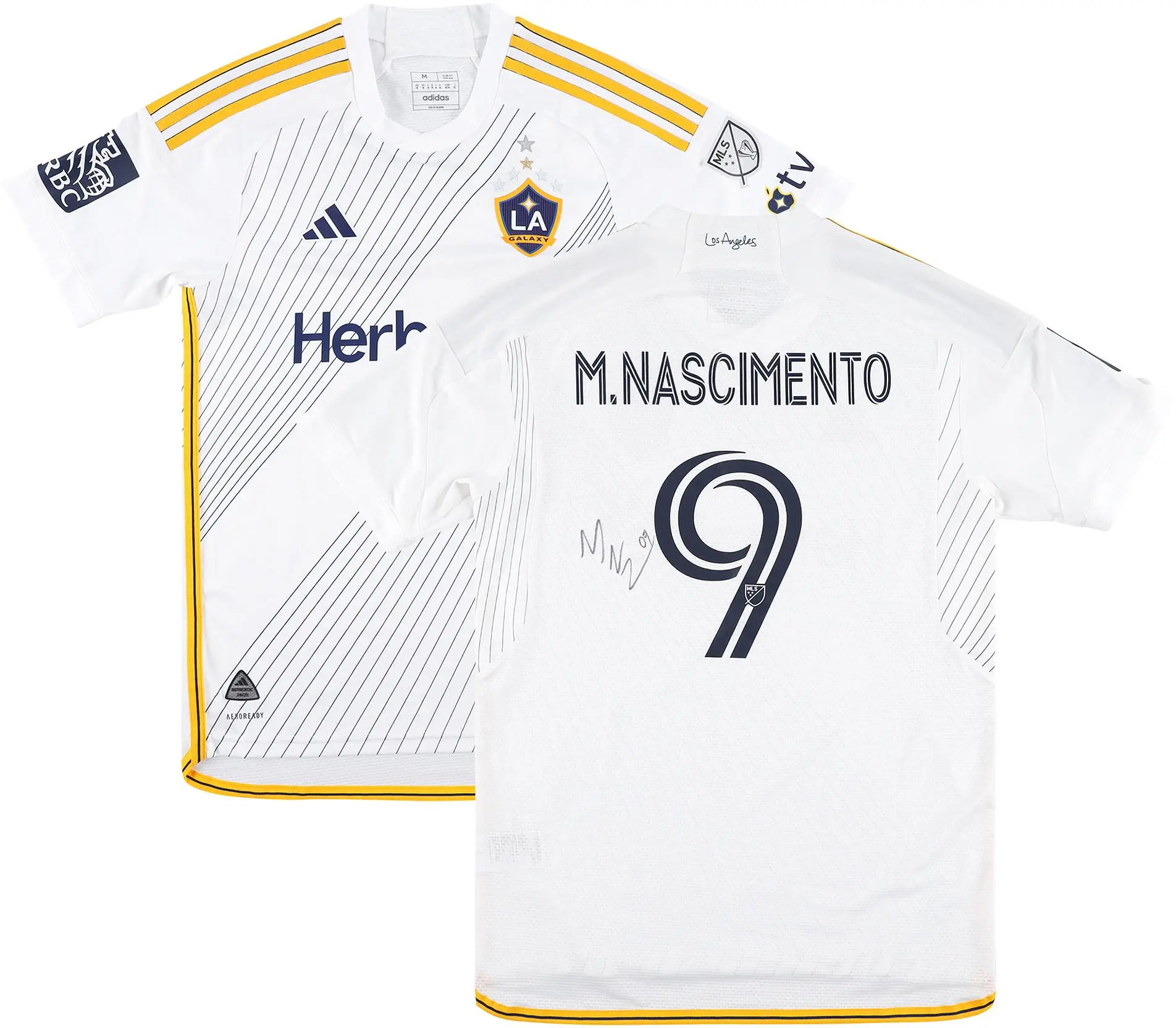 Joseph Paintsil LA Galaxy Autographed Match-Used #28 White Jersey from the 2025 MLS Season - Size M - Fanatics Authentic Certified - Soccer Memorabilia