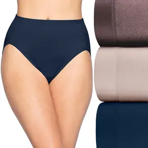 Vanity Fair Womens Body Caress Hi-Cut Panty 3-Pack