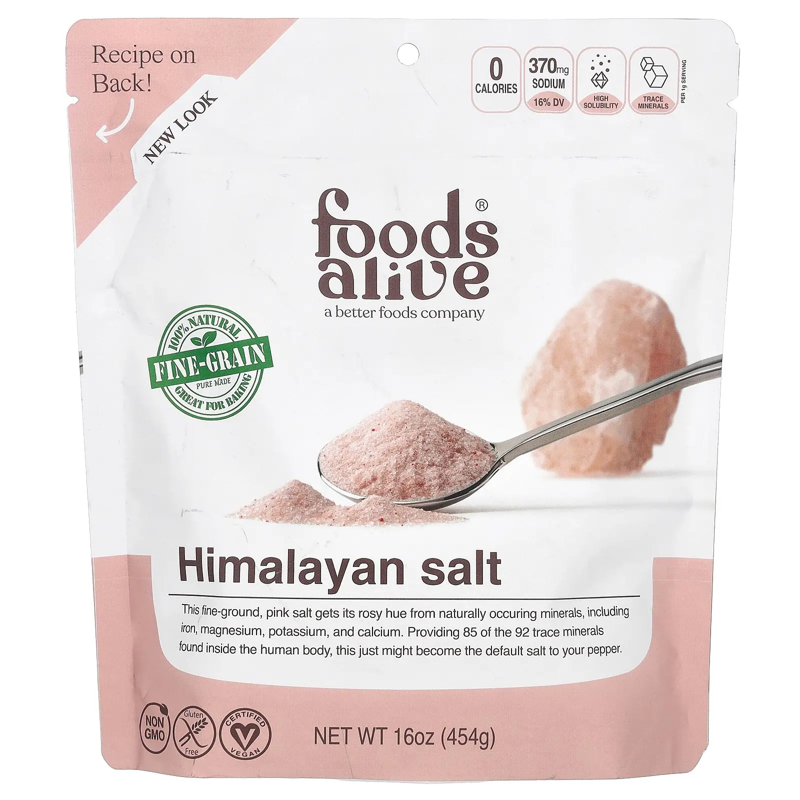 Foods Alive Himalayan Salt, Fine Ground, 16 oz (454 g) Foods Alive Himalayan Salt, Fine Ground, 16 oz (454 g)