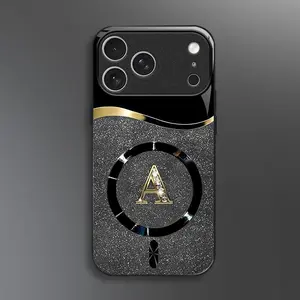Suitable for [iPhone 17 Pro] high-end MagSafe phone case🥰，Choose from any of the 26 letters， Minimalist, premium design—drop-resistant and fingerprint-proof YM99