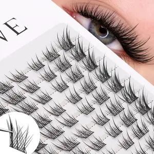 60 Pcs D Curl False Lashes, Soft Lightweight Pbt Material, Reusable, Easy to Apply, Natural Look, Eye Enhancer, Portable Makeup Kit