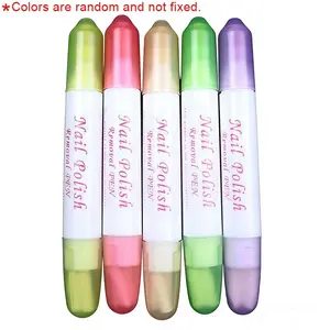 Nail Polish Corrector Pen, Portable Replaceable, for Nail Art, Easy Cleanup, Precise Removal, Random Color, Nail Care Tool
