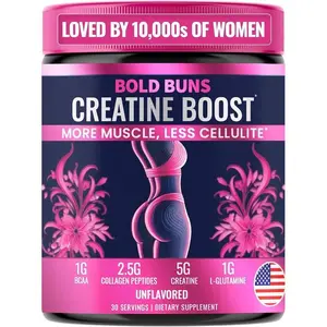 HOT 2025 !! Bold Buns Creatine for Women – Build Strength, Support Skin Glow & Hair Heath, Recover Faster | 30 Servings - Unflavored