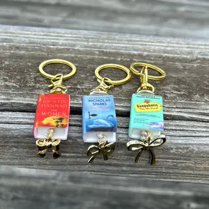 Beaded Book Keychains