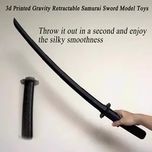Casual Style Plastic Expandable Samurai Sword, Katana Sword, Role Play Costume Accessory, Fun Gift Idea, Party Prop, Decorative Weapon (not for Cutting)