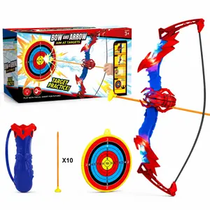 Cool Spider Bow and Arrow Toy, Glowing Effect, Suitable for Kids Aged 3+, Indoor Outdoor Fun, Includes Target and Arrows, Birthday Gift
