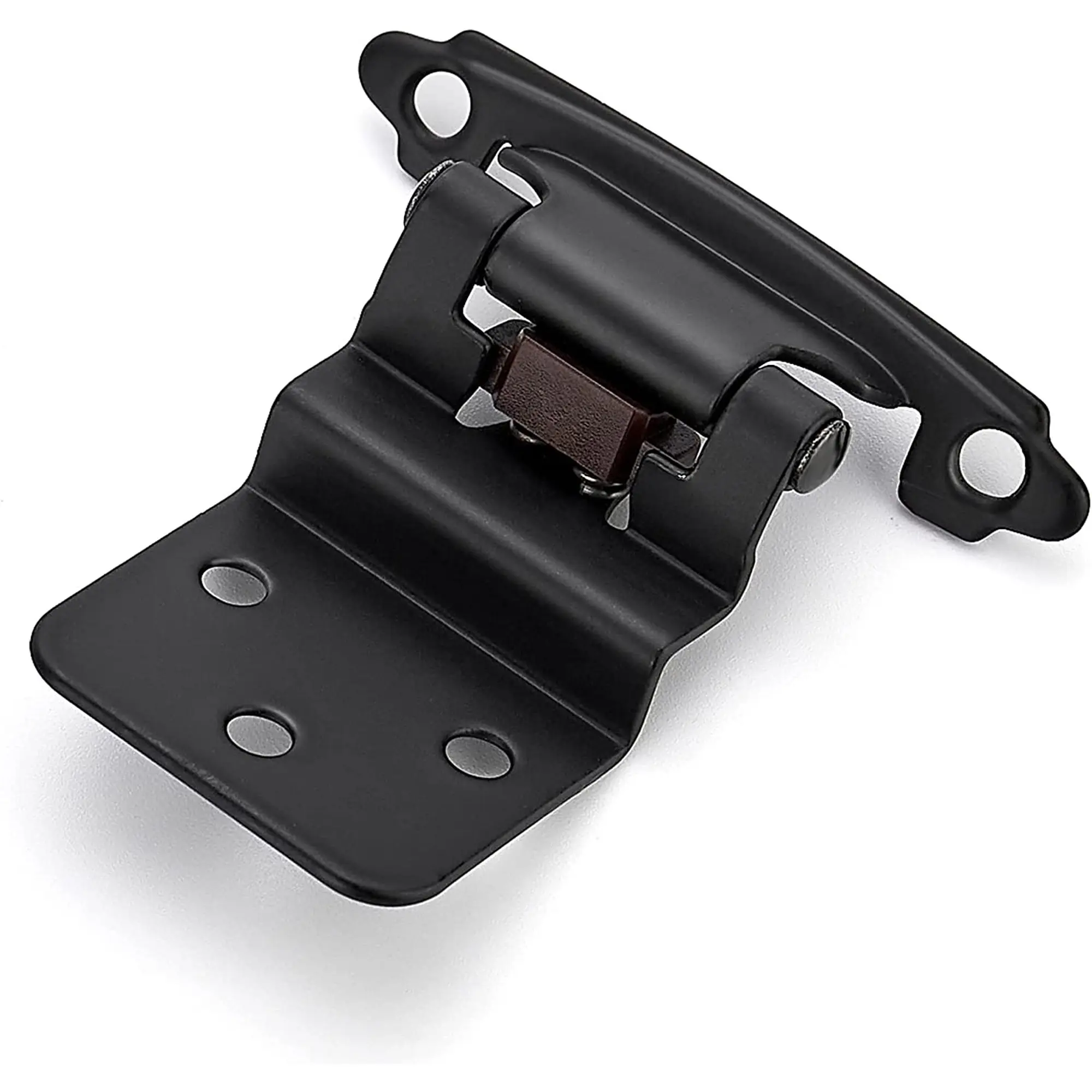 Inset Matte Cabinet Hinge, Self-Closing Hinges for Kitchen/Bathroom/Furniture Cabinets, Decorative Hardware with Door Bumper for Easy Closing