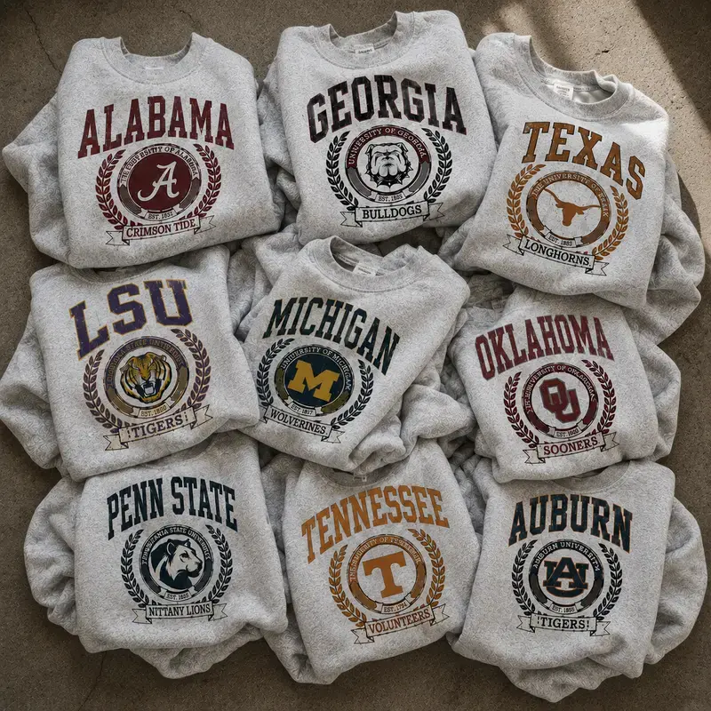 Vintage College Crest Graphic Sweatshirt, Retro University Seal Sweatshirt, Classic Campus Shirt, Collegiate Style Apparel, Soft Unisex Cotton Sweatshirt, Alumni Gift