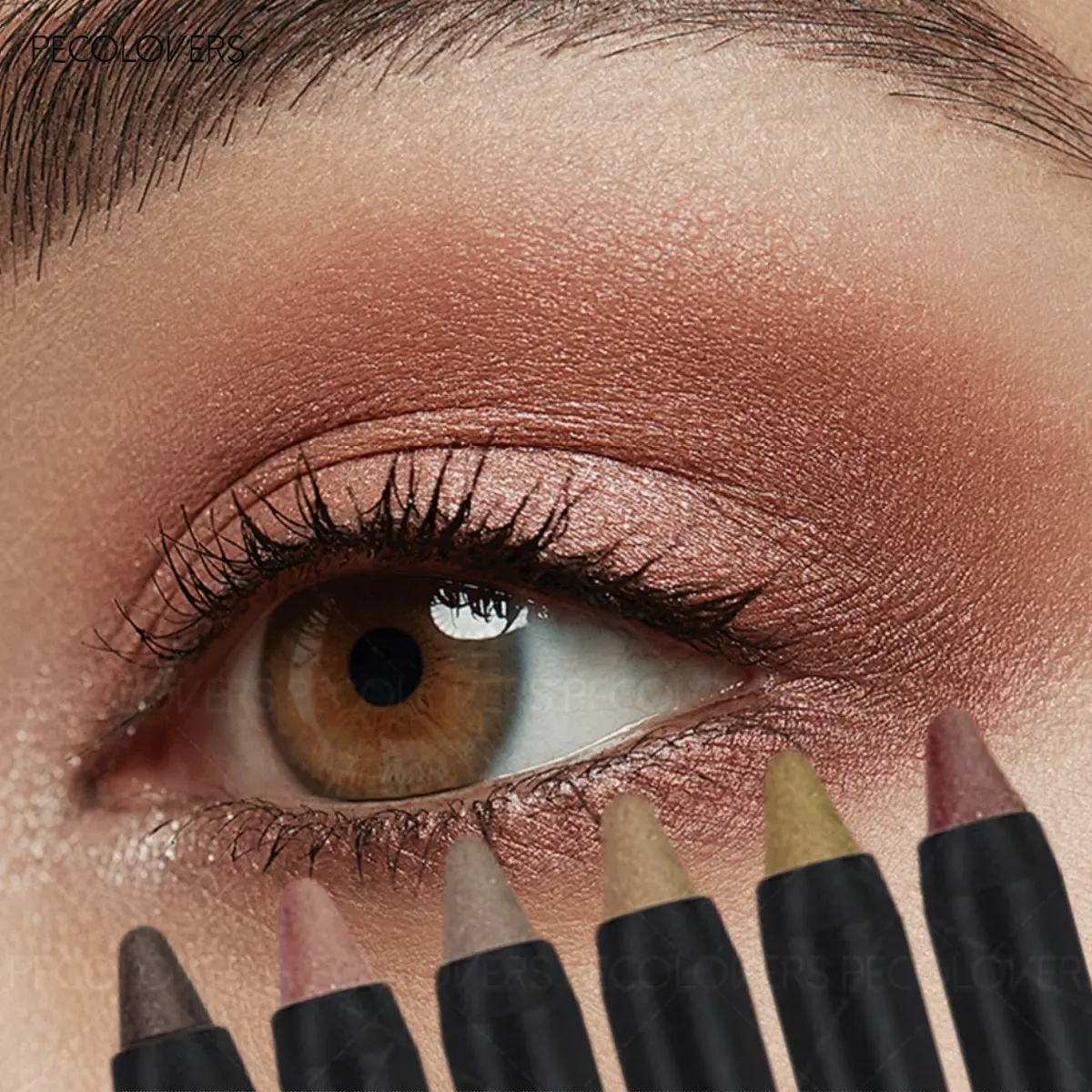 6pcs/set 2-in-1 Dual-Ended Eyeshadow & Eyeliner, Shimmer Finish, Natural Glow, Eyeshadow Pencil