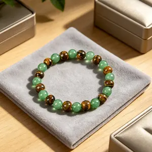 Money Attraction Bracelet Sandstone Tiger Eye Stone Blue Friendship Beaded Jewelry Gift Fashion Hand Chain All Seasons bracelet