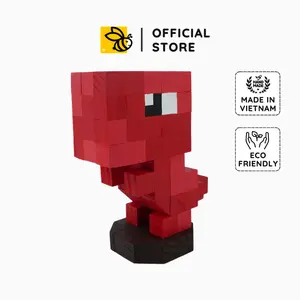 T-Rex Dinosaur Wooden Model, Unique T-Rex Pixel Block, DIY Minecraft decor, Custom Handmade Gift & DIY Coloring Kit, Gift for him, Gift for her