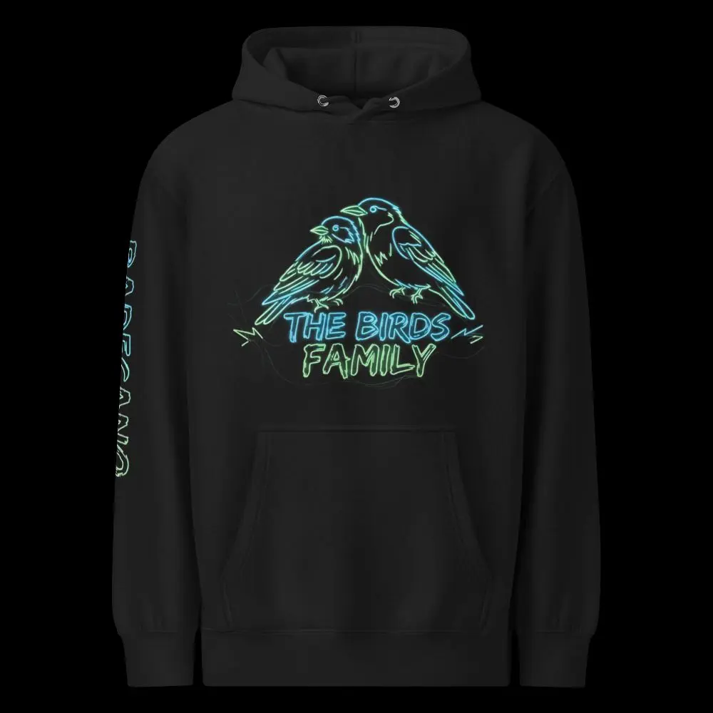 Birds family Badecano hoodie  Cotton Fabric