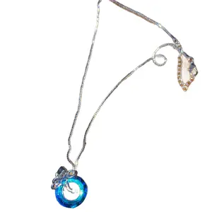 Blue Heart Infinite Necklace