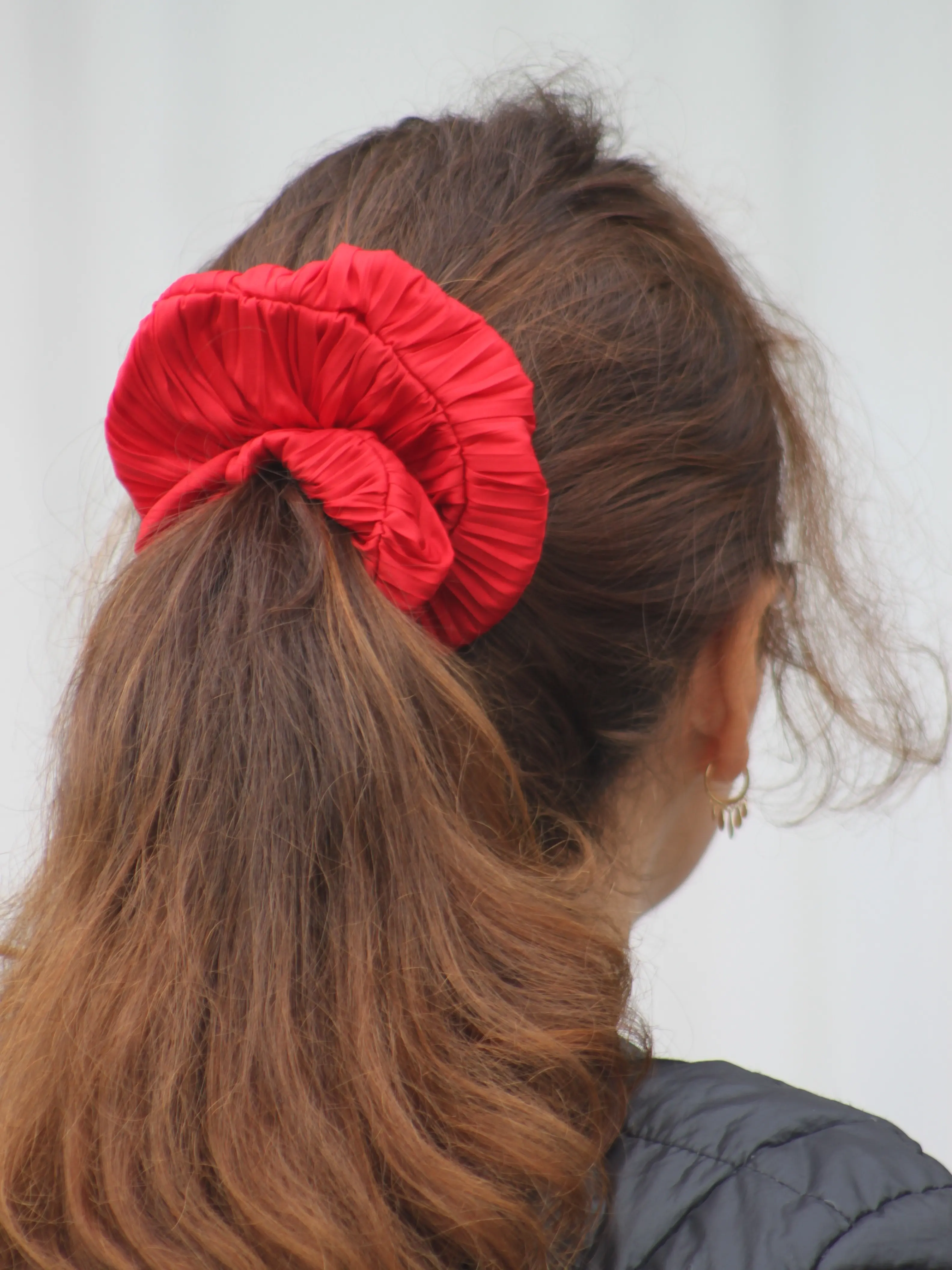 Cotton pleated scrunchies| Wedding XXL scrunchy| Jumbo size| Hair band| Big hair Ribbed | Oversized scrunchy Handmade