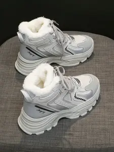 Women's Snow Boots, Warm Plush Lining, Thick Sole Winter Shoes, Short Work Boots, Height Increasing, Perfect Gift for Halloween & Thanksgiving