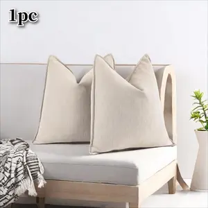 Autumn/Winter New Chenille-Style Zigzag Edge Pillow Covers 18 x 18 in, Filled & Vacuum-Packaged Throw Pillows for Bedroom, Sofa & Bed, Perfect Dormitory Nap Pillows