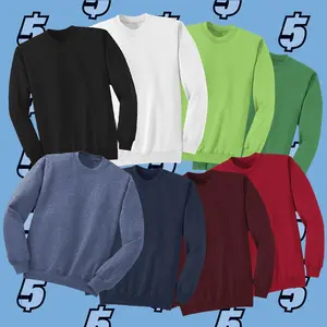 Polycotton Blend Crewneck Sweatshirt- Multi-colored Sweatshirts for Everyday Use