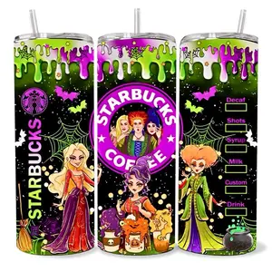 Hocus Pocus Coffee 20 oz Tumbler - BPA Free, stainless steel, Leak proof, durable, with clear lid