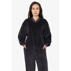 VLR56GD - Garment Dye Velour V-neck Sweatshirt