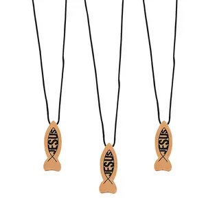 Jesus Fish Necklaces - 12 Pc.