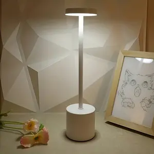 Wireless LED Rechargeable Portable Table Lamp, Modern Touch Control Light, 3 Color Adjustable Lighting, USB Charging Reading Lamp