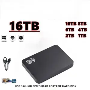 External Storage Devices 16TB Portable USB 3.0 External Hard Drive High-Capacity for Windows macOS Linux Fast Data Transfer