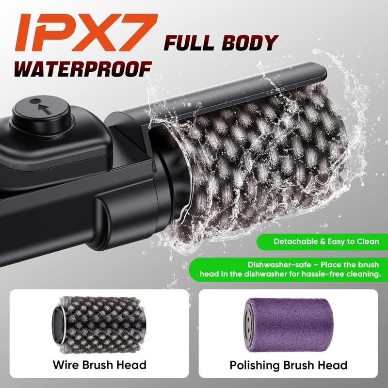 Electric Grill Brush For Outdoor Grill, 3 Speed Power Control, Cordless Rechargeable Grill Cleaning Brush With  Adjustable Angle, Stainless Steel Brush  Head, Extended Runtime Grill Cleaning Brush Diesel Air Heater With Timer.