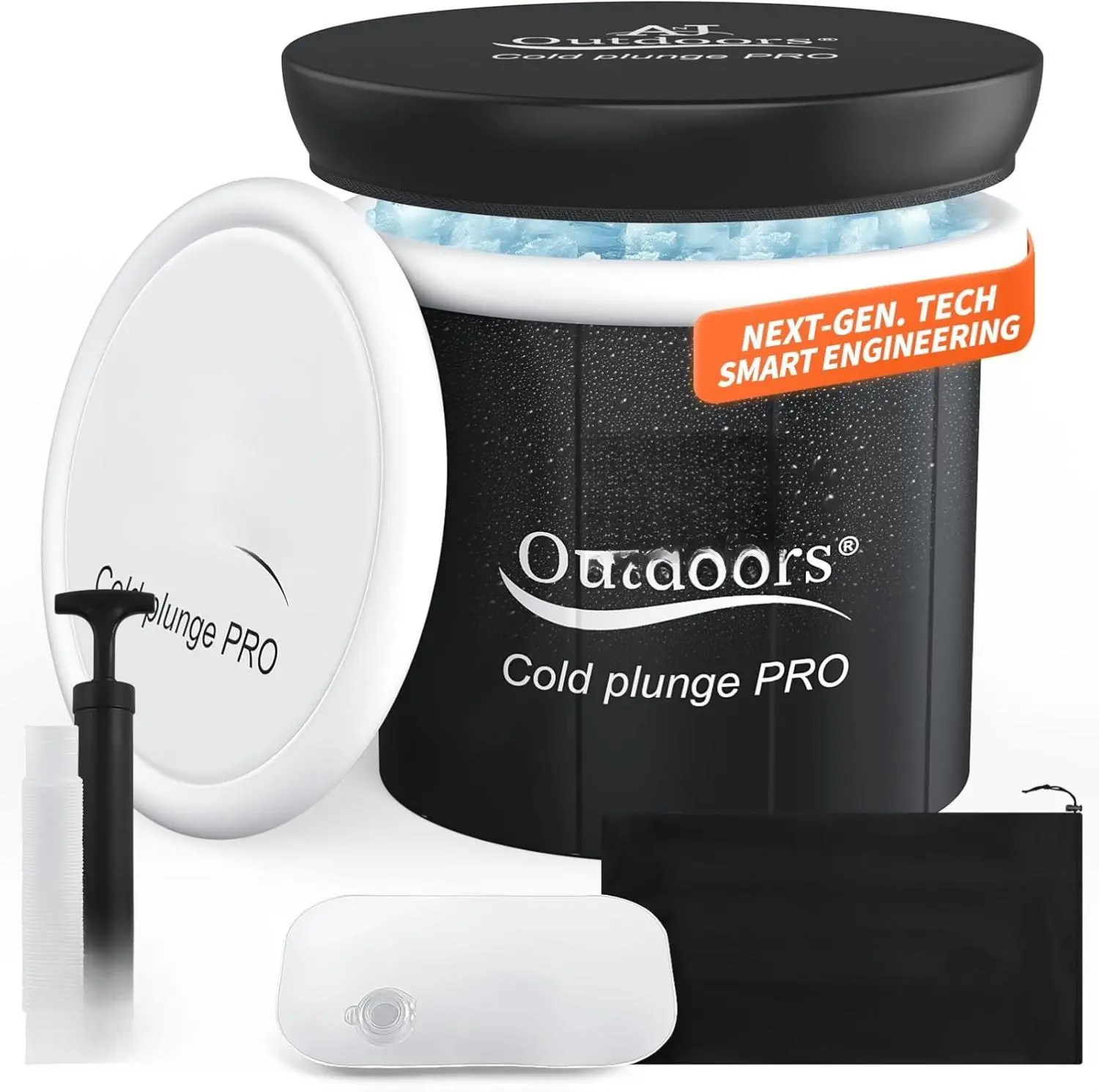 Cold Plunge PRO Next-Gen Cold Plunge Tub for Athletes | Integrated Pole-free Insulation Wall Ice Bath Tub/Ice Pod | Extra Large Outdoor/Indoor Recovery Portable Bathtub