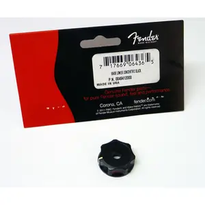 Genuine Fender Deluxe Jazz Bass Lower Concentric Knob - Black w/ White Indicator
