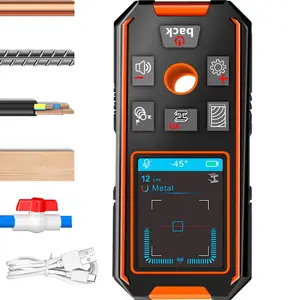 NF-513 Wall Scanner Detector Stud Finder with Voice Alert HD LCD Display  5-in-1 Metal/Wood/AC Wire/Pipe Locator Measuring Tools for Home Decor Portable