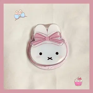 Cute Miffy Magnetic Phone Holder Kawaii Bunny with Folding Arm Support for IPhone 15/14/13 Samsung Magsafe Telescopic Foldable