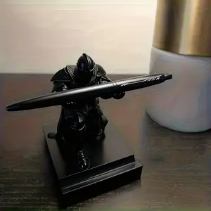 Knight's Pen Holder: A visually stunning statue that adds epic fantasy to your desk. Medieval knights offered their quill pens to the king like swords - a symbol of honor, loyalty, and the power of words