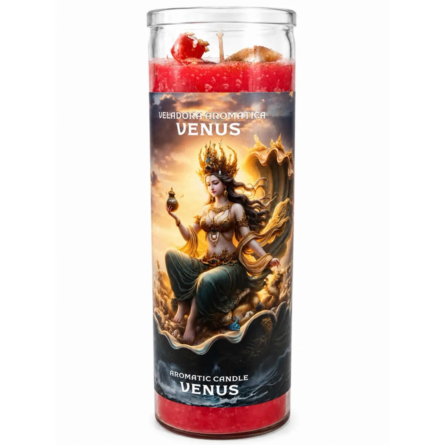Venus Aromatic Candle for Love & Beauty Enhancing Romance & Personal Magnetism Traditional Use for Attraction & Sensuality