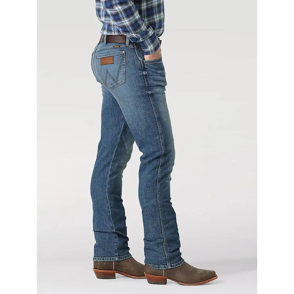 Men's Jeans in a Retro Slim Straight Fit, Premium Mid Rise Denim Menswear Pants with Classic Pockets