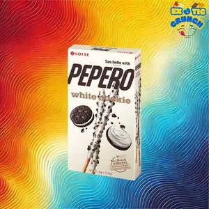 Pepero Biscuit Sticks - White Cookie, Crunchy, and Almond Flavors