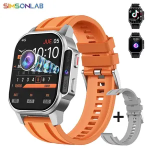 SIMSONLAB Multifunctional Smart Watch, Fashionable Digital Watch with 2.13-inch AMOLED Screen, NFC & Water Resistant, Fitness Tracker with GPS for Men and Women, Wearable, Wireless Smartwatch