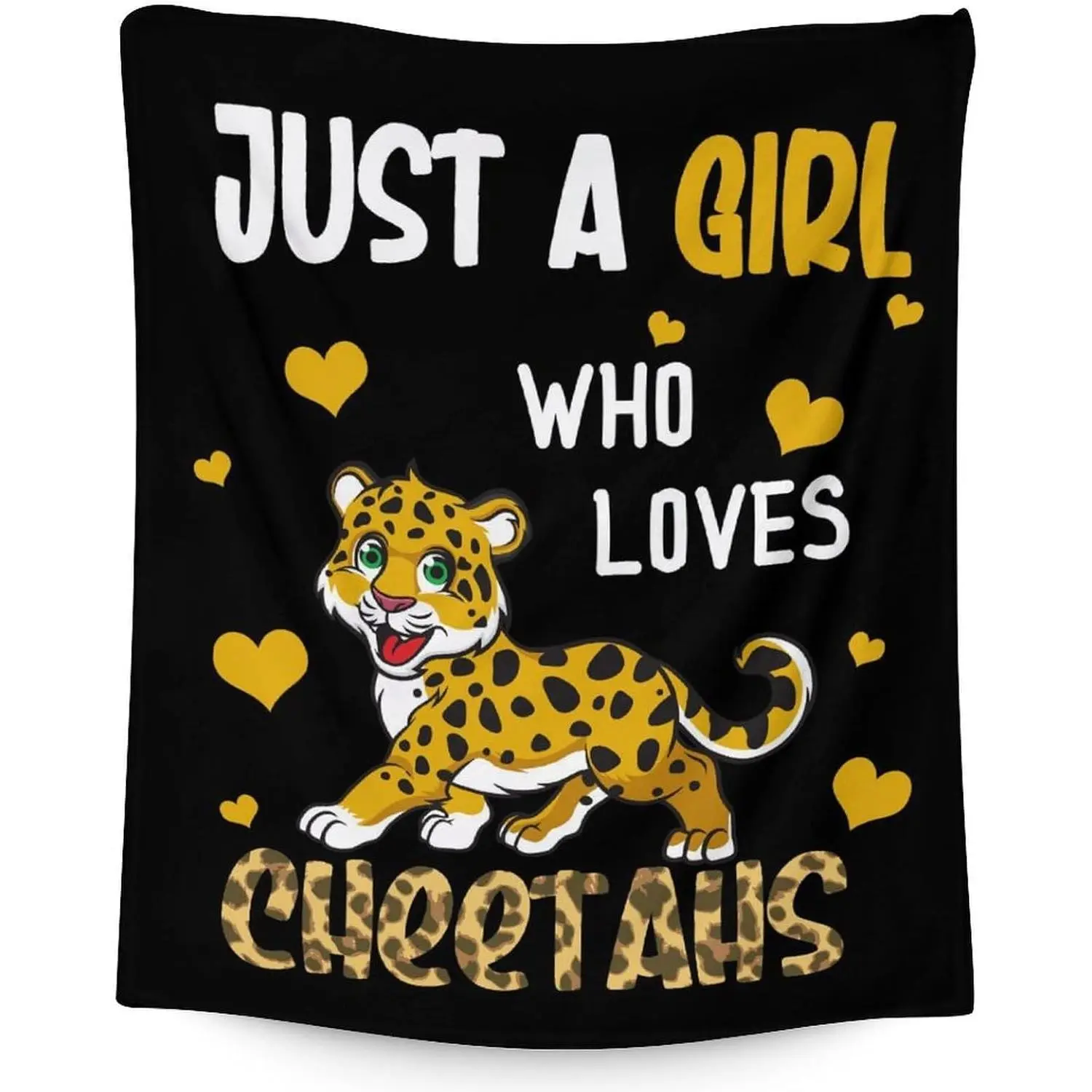 Cheetah Print Throw Blanket - Soft, Fuzzy, Cozy, Breathable Cooling, Durable Modern Flat Weave Non-Woven Fabric - 40"x50"/81cmx122cm Small Size - Machine Washable - Indoor/Couch, Outdoor/Camping, Sports Use - Black Warm Gift for Friends, Indoor Outdoor