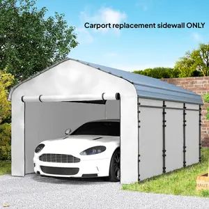 Two hundred thirty point three inch durable carport wall panel wind dust ultraviolet blocking design convenient access layout fit residential outdoor car storage space use