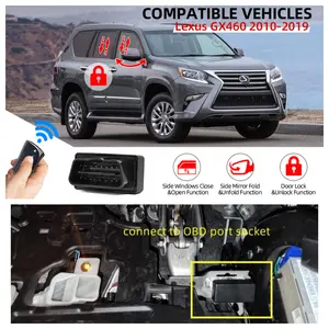 OBD Car Power Window Auto Lift Close Open Side Mirrors Fold Unfold and Speed Door Lock Unlock Device Intelligent System For Lexus GX460 2010-2019