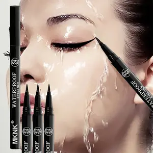 MKNK Premium Eyeliner Pen, Long-Lasting Waterproof Sweatproof Smudge-Proof Quick-Dry Liquid Makeup Pen, Essential Daily Cosmetic, Longwear Eye Liner, Smudge No Budge