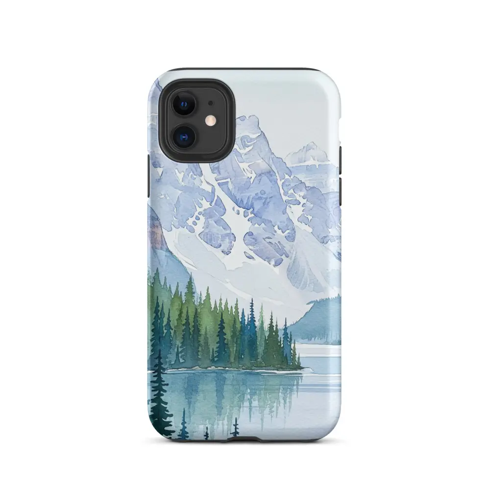 Watercolor Mountain Tough Case for iPhone - Artistic Landscape
