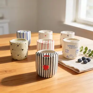 Handcrafted Ceramic Coffee Cup Unique Hand-Painted Design High-Temperature Resistant Dishwasher & Microwave Safe Lead-Free Glaze Ideal Gift for Her Birthday Perfect for Coffee Lovers Ceramic Mug with Sip Hole Travel Mug Handmade Mugs